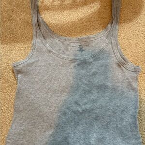 Brandy Melville Gray Fitted Sleeveless Tank Top
